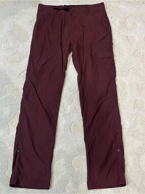 prAna Stretch Zion II Pant Mens 32x31 Red Hiking Slim Fit Stretch